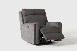Hewitt Grey Power Recliner With USB -Furniluxe 254397 grey fabric power recliner recline 03