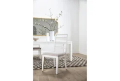 Centre Dining Side Chair By Nate Berkus + Jeremiah Brent -Furniluxe 255927 white wood dining chair room 64