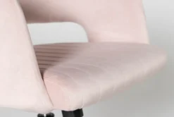 Phoebe Blush Velvet Rolling Office Chair -Furniluxe 256361 pink multi media office chair detail 03