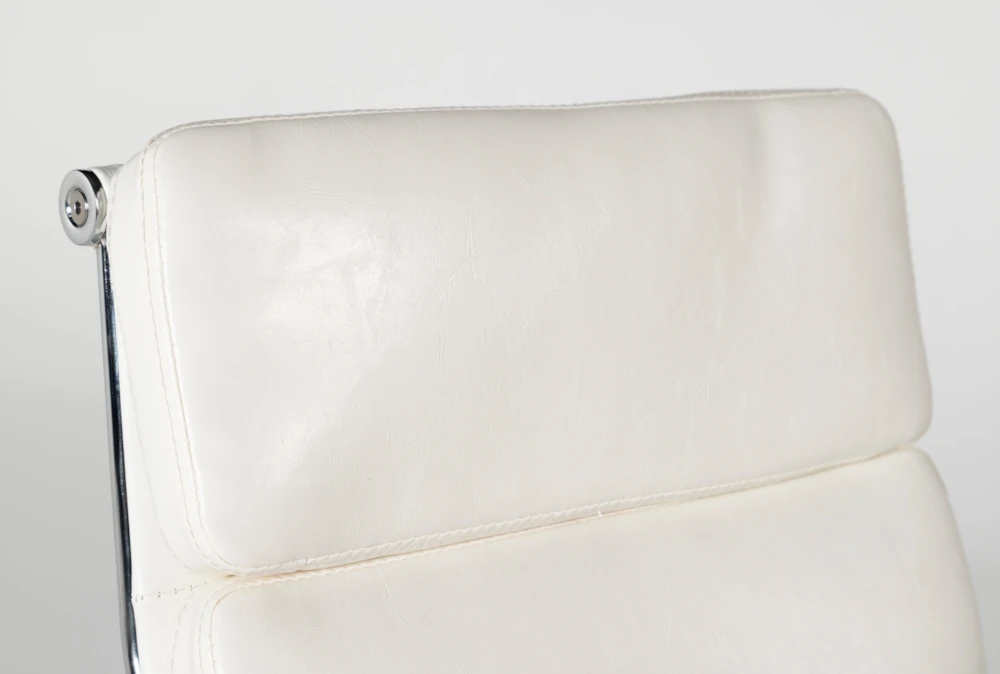 Moby White Faux Leather High Back Rolling Office Chair 7 Moby White Faux Leather High Back Rolling Office Chair - Image 5