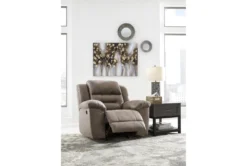 Stoneland Fossil Rocker Recliner -Furniluxe 261838 brown fabric recliner room 91