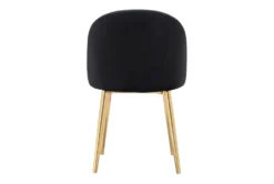 Comfy Black Dining Side Chair Set Of 2 -Furniluxe 262522 black polyester dining chair detail 46