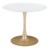 Opera White + Gold 35" Round Dining Table -Furniluxe 262531 white mdf dining table signature 04