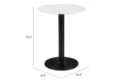 Cypress 42" Pub Table -Furniluxe 262532 white metal bistropub table detail 49
