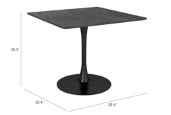 Dawn Black 35" Square Dining Table 15 Dawn Black 35" Square Dining Table -Furniluxe 262540 black mdf dining table detail 53