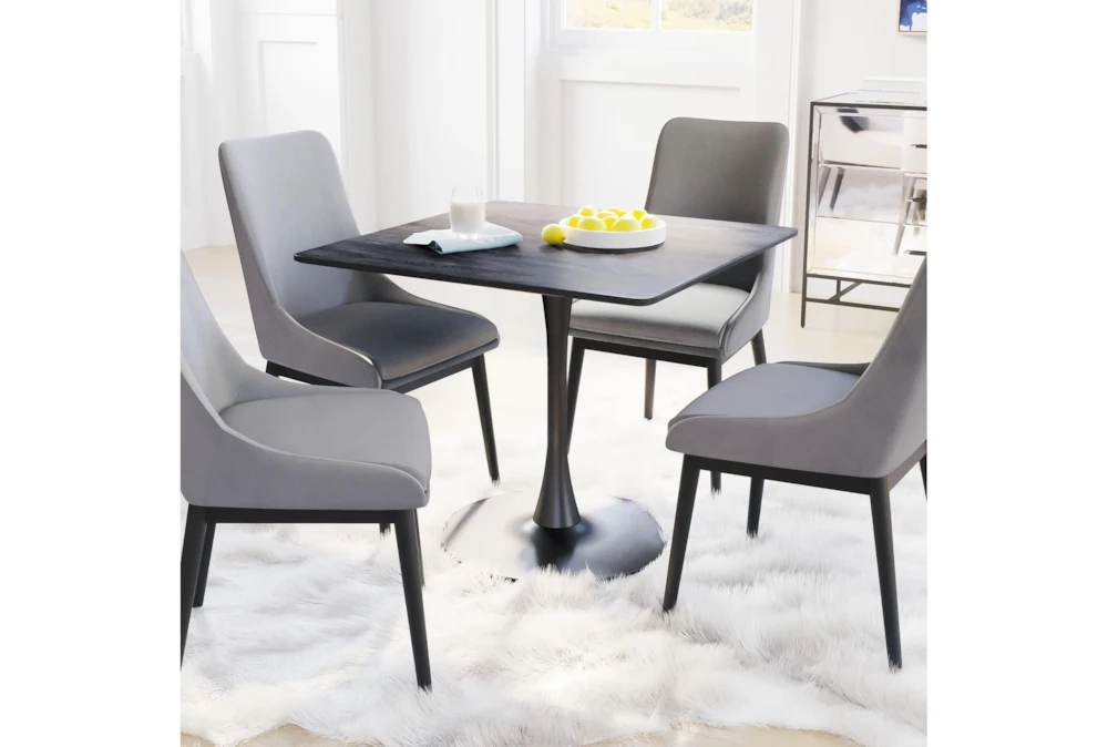 Dawn Black 35" Square Dining Table 10 Dawn Black 35" Square Dining Table - Image 8