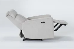 Halo II Buff Power Recliner With Power Headrest & USB -Furniluxe 264440 beige fabric recliner side 21