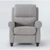 Whitwell Light Grey Push Back Recliner -Furniluxe 265668 grey fabric push back signature 01