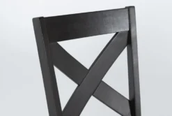 Pollie Dining Side Chair -Furniluxe 267679 black fabric dining chair detail 44