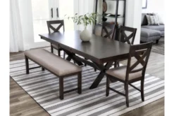 Pollie Dining Side Chair -Furniluxe 267679 brown fabric dining chair room 86