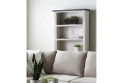 Dixon White 74" Bookcase -Furniluxe 267820 white wood bookcase room 47