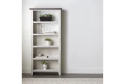Dixon White 74" Bookcase -Furniluxe 267820 white wood bookcase room 48
