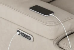 Watkins Linen Leather Power Cordless Recliner With Power Headrest & USB -Furniluxe 268125 hardware 51