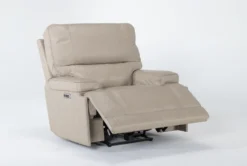 Watkins Linen Leather Power Cordless Recliner With Power Headrest & USB -Furniluxe 268125 side 19