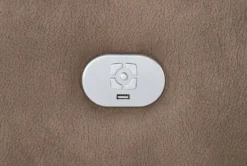 Palmer Brown Power Recliner With Power Headrest & USB -Furniluxe 268373 brown polyester recliner hardware 51