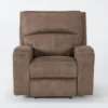 Palmer Brown Power Recliner With Power Headrest & USB -Furniluxe 268373 brown polyester recliner signature 01
