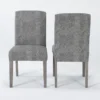 Garten Stone Dining Side Chair With Greywash Finish Set Of 2 -Furniluxe 268863 black fabric dining chair signature 01