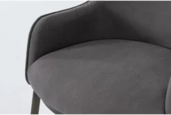 Stratus Upholstered Side Chair -Furniluxe 269067 grey fabric dining chair detail 45