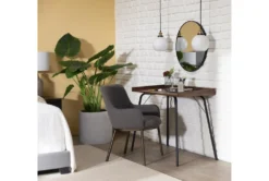 Stratus Upholstered Side Chair -Furniluxe 269067 grey fabric dining chair room 50