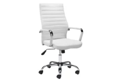 Furniluxe -Furniluxe 269472 white metal office chair v2 side 02