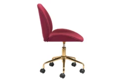 Red Velvet And Gold Desk Chair -Furniluxe 269502 red metal office chair detail 44