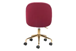 Red Velvet And Gold Desk Chair -Furniluxe 269502 red metal office chair detail 46