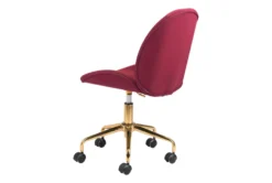 Red Velvet And Gold Desk Chair -Furniluxe 269502 red metal office chair detail 47