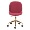 Red Velvet And Gold Desk Chair -Furniluxe 269502 red metal office chair v2 signature 51
