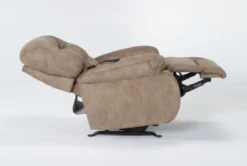 Decker III Fabric Power Rocker Recliner -Furniluxe 269627 brown fabric rocker side 20