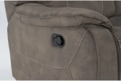 Dax Brown Manual Glider Recliner -Furniluxe 270924 brown polyester recliner detail 44