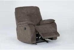 Dax Brown Manual Glider Recliner -Furniluxe 270924 brown polyester recliner side 19