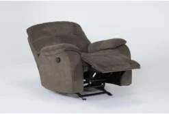 Dax Brown Manual Glider Recliner -Furniluxe 270924 brown polyester recliner side 20