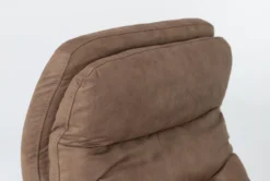 Gannon Autumn Swivel Glider Rocker Recliner With Adjustable Headrest -Furniluxe 271036 brown polyester swivel glider detail 44