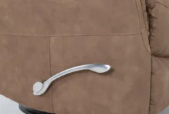 Gannon Autumn Swivel Glider Rocker Recliner With Adjustable Headrest -Furniluxe 271036 brown polyester swivel glider detail 45