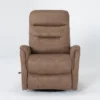 Gannon Autumn Swivel Glider Rocker Recliner With Adjustable Headrest -Furniluxe 271036 brown polyester swivel glider signature 01