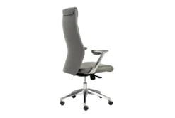 Karlstad Grey Faux Leather High Back Desk Chair -Furniluxe 271897 grey leather office chair detail 45