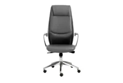 Karlstad Grey Faux Leather High Back Desk Chair