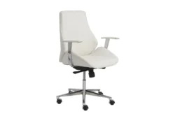Furniluxe -Furniluxe 271903 white leather office chair detail 44