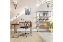 Furniluxe -Furniluxe 272071 brown wood bookcase detail 44