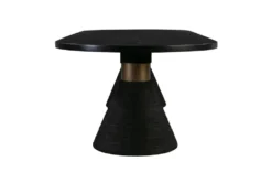 Roma Black Rope 120" Double Pedestal Dining Table -Furniluxe 275899 black mdf dining table side 15