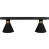 Roma Black Rope 120" Double Pedestal Dining Table 1 Roma Black Rope 120" Double Pedestal Dining Table -Furniluxe 275899 black mdf dining table signature 01