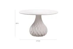Valmar Concrete 35" Round Dining Table 13 Valmar Concrete 35" Round Dining Table -Furniluxe 275949 white concrete dining table detail 46