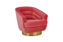 York Hot Pink Velvet Swivel Accent Chair -Furniluxe 275963 blue fabric accent chair side 15