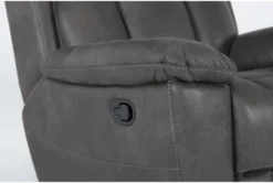 Ackert Grey Manual Glider Recliner -Furniluxe 276029 grey polyester recliner detail 44