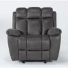 Ackert Grey Manual Glider Recliner 2 Ackert Grey Manual Glider Recliner -Furniluxe 276029 grey polyester recliner v2 signature 01