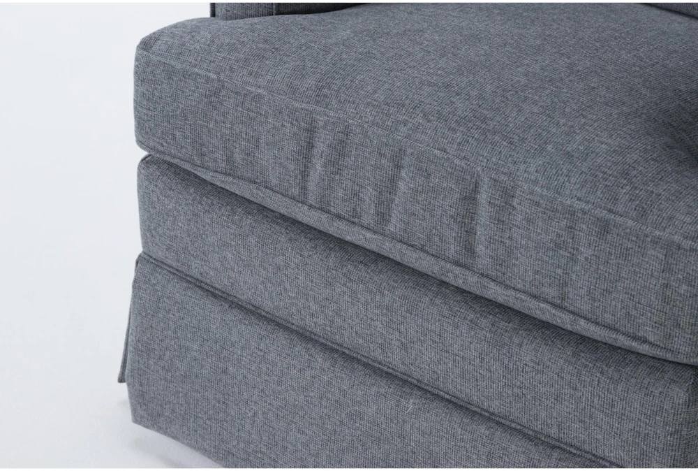 Bailey Denim Track Arm Skirted Swivel Glider 6 Bailey Denim Track Arm Skirted Swivel Glider - Image 4