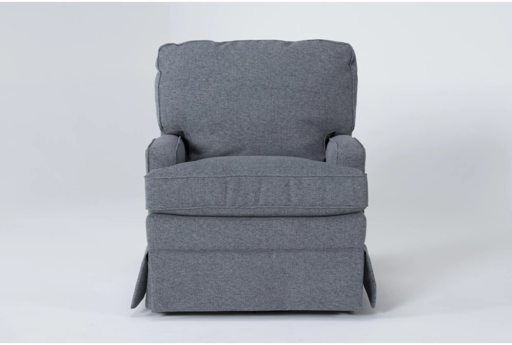 Bailey Denim Track Arm Skirted Swivel Glider 3 Bailey Denim Track Arm Skirted Swivel Glider