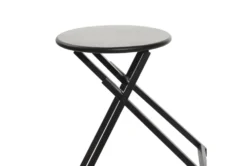 36" Metal Counter Table With 4 Fold Out Stools -Furniluxe 276351 grey multi media dining table detail 44