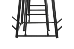 36" Metal Counter Table With 4 Fold Out Stools -Furniluxe 276351 grey multi media dining table detail 46