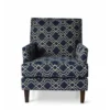 Chandler Marine Accent Chair -Furniluxe 276712 blue fabric accent chair signature 01